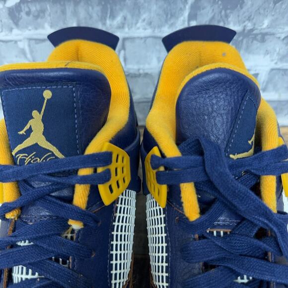 Nike Air Jordan 4 Retro Midnight Navy Metallic Gold 308497-425 Mens Size 18 Rare main image 9